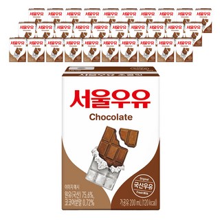 서울우유 초코 우유, 200ml, 96개