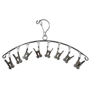 MIKA HOUSE 橘之屋 瞬收滑輪曬衣架 8夾 不鏽鋼, 不鏽鋼色