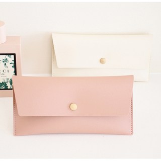 리코즈 레더 현금 용돈봉투 2종 + 카드 2p 세트, 로즈 + 크림, 1세트