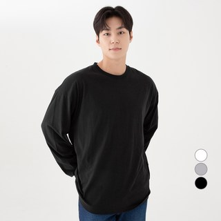 CARET Oversize長袖T恤, 黑色