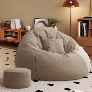 Inart 高級豆袋沙發，不含腳凳 70 x 80cm, 亞麻棕色