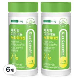 건국유업 체지방 다이어트 녹차 카테킨, 6개, 30g