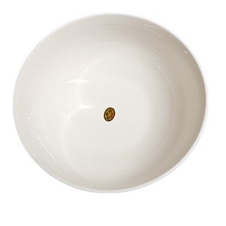 新食器純白8吋陶瓷湯碗，微波爐洗碗機適用，簡約素色設計，提升用餐質感, 1個