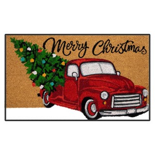 Daysoy 復古聖誕玄關墊, 10 聖誕樹汽車