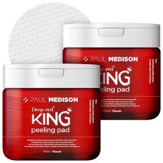 폴메디슨 딥레드 티트리 각질케어 대용량 왕필링패드 170ml, 70매입, 2개