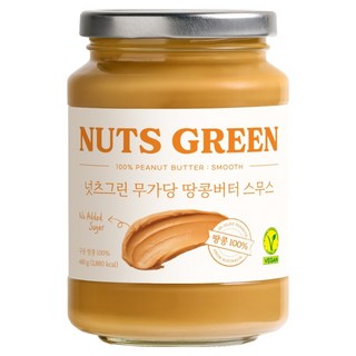 NUTS GREEN 原味花生醬, 480g, 1罐