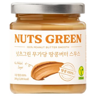 NUTS GREEN 原味花生醬, 200g, 1罐