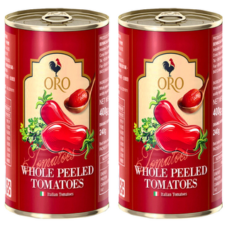 ORO 去皮整顆番茄罐頭, 400g, 2罐