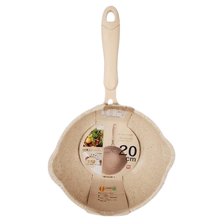 麥飯石不沾炒鍋 晶鑽白, 20cm, 1個