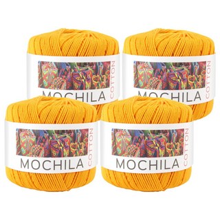 brandyarn Mochila系列 棉針織線, 100%優質棉, 50g±5g, 大約200mt, 橘色, 4捲