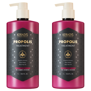 KERASYS 蜂膠活力光澤潤髮乳 紅蜂膠頭皮養護款, 1L, 2個