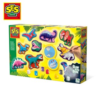 SES DIY創意石膏彩繪 幻想恐龍, Glow in the Dark, #01292, 1盒