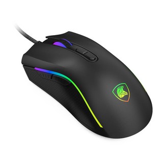 DIKE Glede全彩RGB電競滑鼠 6400 DPI 7鍵式 6組光效 4段高解析, DGM761BK