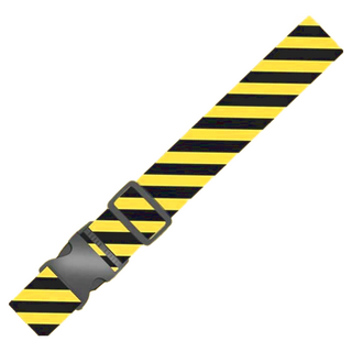 愛北鼻 行李箱綁帶 黑黃斜條紋 旅行必備, 1個