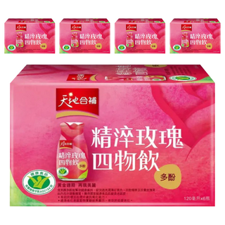 天地合補 精淬玫瑰四物飲 多酚配方, 120ml, 6瓶, 5盒