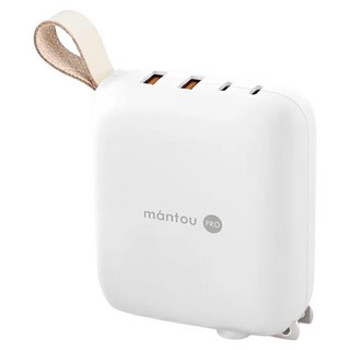 lisscode 饅頭Pro 氮化鎵極速充電器，單口USB-C 100W強勁輸出，台灣設計植揉皮革, 白色, 1個, LA-100-WH