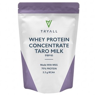 TRYALL 濃縮調味乳清蛋白粉 芋頭牛奶, 500g, 1包