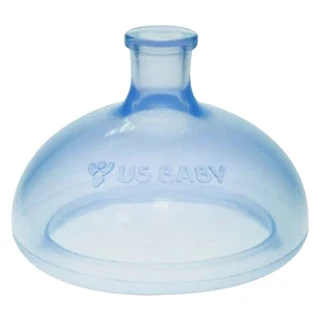 US baby 優生 矽晶拍背拍痰器 S號 醫療用品級白金矽膠 特殊空心圓弧罩造型, 藍色, 1個