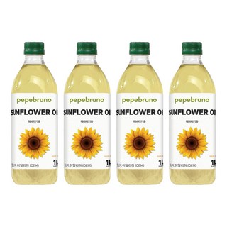 Pepebruno 葵花籽油, 4個, 1L
