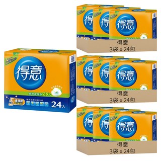 得意 優質抽取式衛生紙 100張, 24包, 9袋