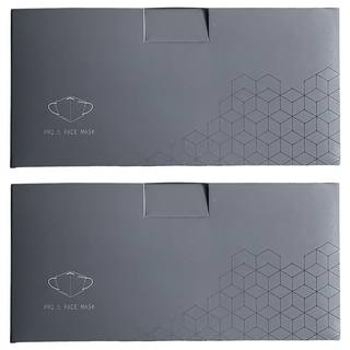 HAOFA 氣密型高階PM2.5防護口罩 M, 霧黑色, 30片, 2盒