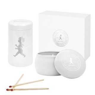 SOLSTICKAN 蠟燭火柴禮盒組 香氛蠟燭 火柴金屬罐, 白尤加利 白色