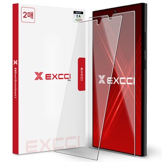 EXCCI 超音波指紋辨識鋼化玻璃螢幕保護貼 2片組, 1套