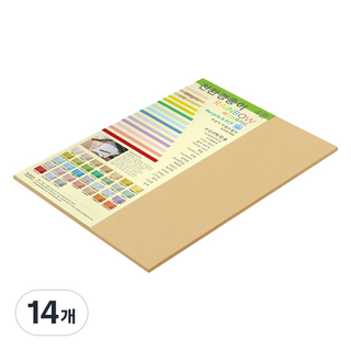 paperculture 彩虹卡 厚款雙面卡紙 205g 04 米黃色, 14個