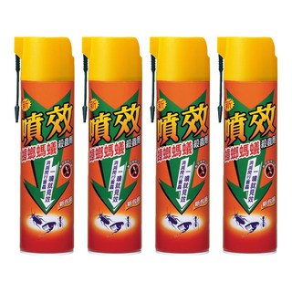 噴效 蟑螂螞蟻殺蟲劑, 600ml, 4瓶