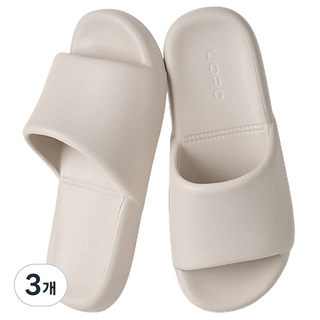 居家製作所 防噪音EVA舒適室內拖鞋, 象牙白, 3個