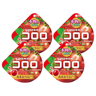 UHA 味覺糖 酷露露Q糖 草莓口味 100%果汁製成, 40g, 4包