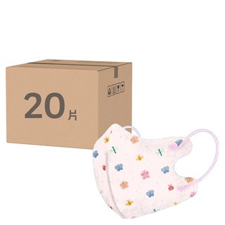 COMFIZ 康菲 3D醫療口罩 幼幼 1~3歲, 20片, 翩翩蝴蝶 多色, 1盒