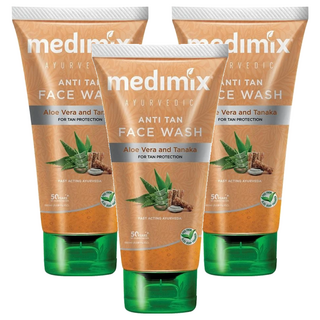 Medimix 阿育吠陀草本抗曬洗面乳 含蘆薈和塔納卡 適用於曬後保護, 150ml, 3條
