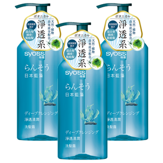syoss 絲蘊 淨透清潤洗髮露 日本藍藻 混合型頭皮/乾枯髮 天然植物成分, 420ml, 3瓶