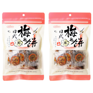 惠香食品 日式梅之餅, 無籽濕潤梅肉 果肉Q軟 口味微鹹微酸不死鹹, 100g, 2包