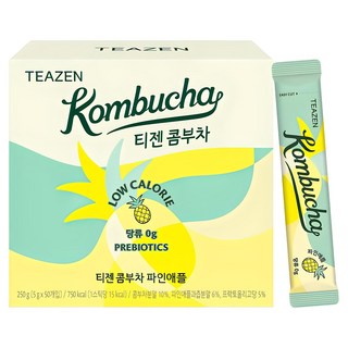 TEAZEN 茶禪 康普茶沖泡飲 鳳梨口味, 5g, 50條, 1盒