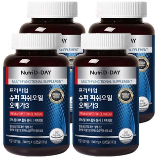 뉴트리디데이 프리미엄 슈퍼 피쉬오일 오메가3, 180정, 4개