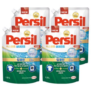 Persil 寶瀅 室內晾衣型酵素洗衣凝露 滾筒洗衣機用補充包, 添加9種獨家酵素，清潔效果更加倍，有效去除汗水油脂造成髒污，降低室內晾衣產生的難聞異味, 1.5L, 4包