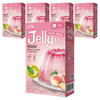 Bread Garden 水蜜桃口味果凍粉, 100g, 5盒