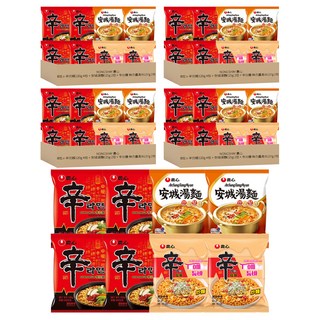 NONGSHIM 農心 辛拉麵120g 4包 + 安城湯麵125g 2包 + 辛拉麵 辣白醬風味137g 2包, 32包