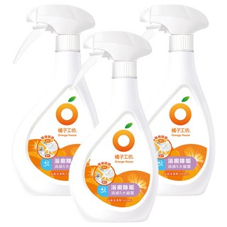 Orange House 橘子工坊 家用清潔類浴廁清潔劑 兩用噴槍 輕鬆去除尿垢、水垢 植物性配方, 480ml, 3瓶