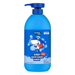 TOUCH ME 兒童嬰兒 3合1 多合一洗髮沐浴露, 1L, 1個