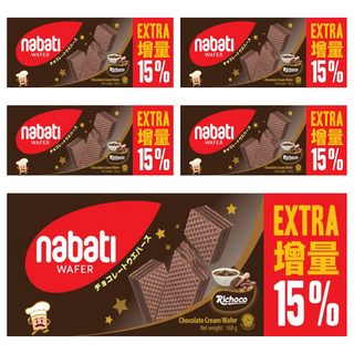 麗巧克 Nabati 巧克力風味威化餅, 168g, 5包