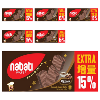 麗巧克 Nabati 巧克力風味威化餅 增量15%, 168g, 6包