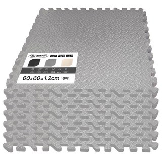 你家造和 健身拼圖地墊, 6個, 灰色