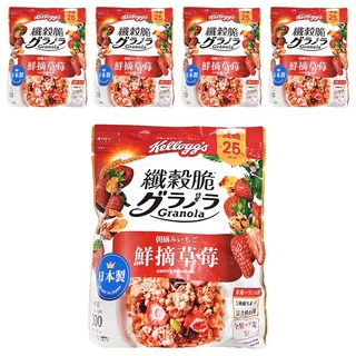 Kellogg's 家樂氏 Granola 纖穀脆 鮮摘草莓, 300g, 5包