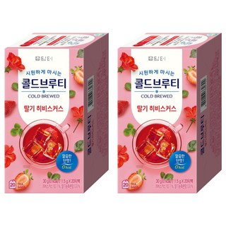 담터 콜드브루티 딸기히비스커스, 1.5g, 20개입, 2개