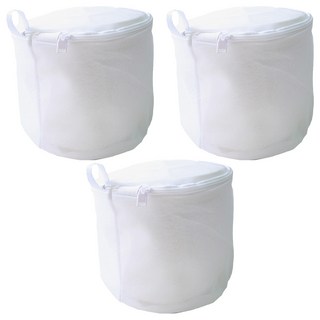 HIKOYA 和彥家 呵護內衣洗衣袋 加大拉鍊頭 不含螢光劑 不染色不漂白 MIT台灣製, 原色, 3個