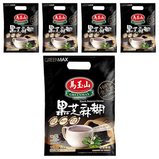 馬玉山 Greenmax 黑芝麻糊 含鐵含纖 冷熱沖泡均可, 30g, 12包, 5袋