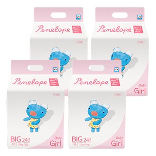 페넬로페 씬씬씬 플러스 팬티기저귀 여아용, 6단계, 96매